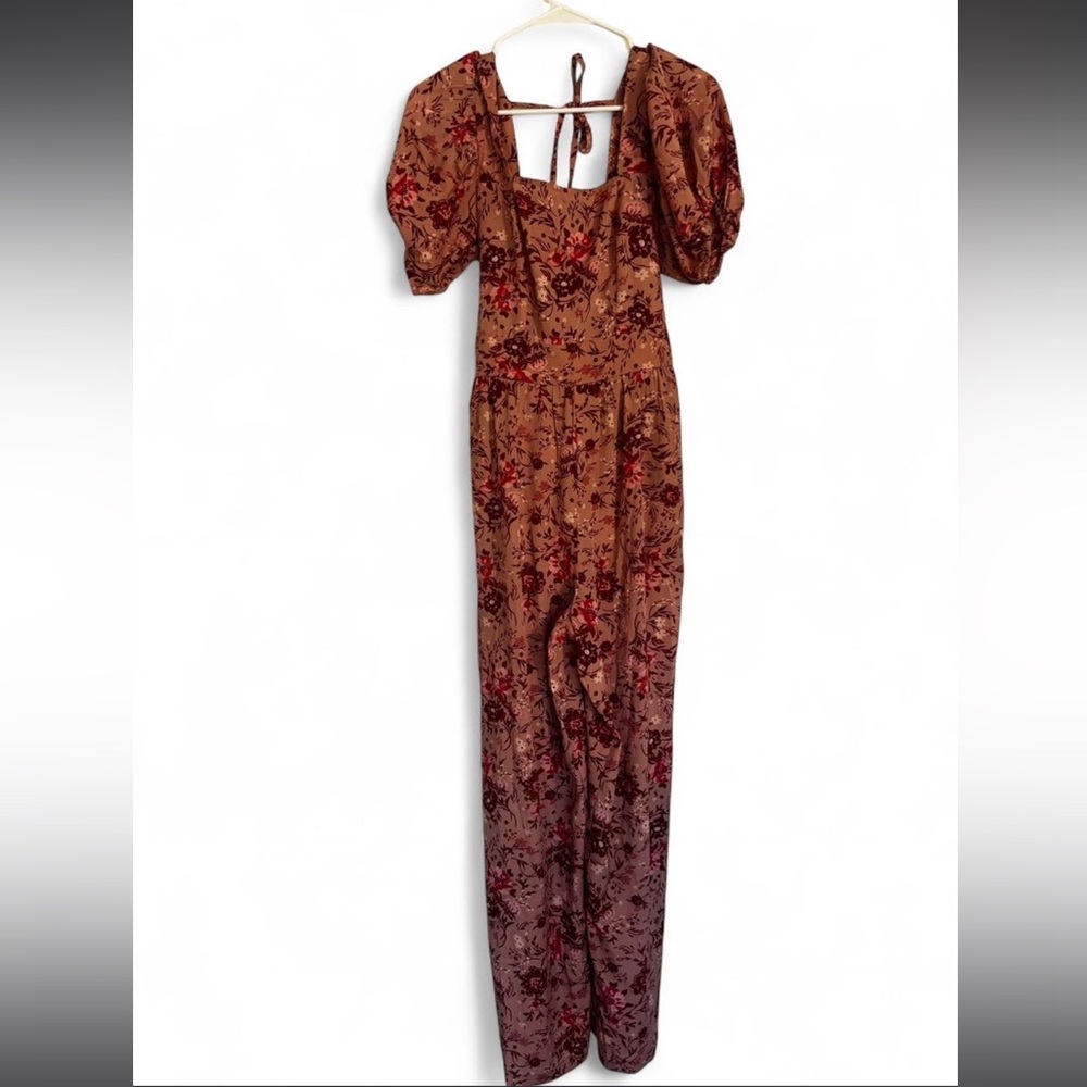 Floral Brown/pink Jumpsuit